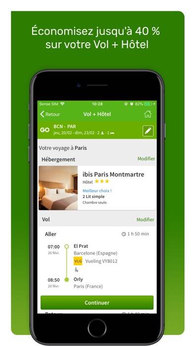 Go Voyages: Vols Pas Chers App screenshot