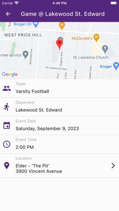 EHS Mobile Sports App screenshot