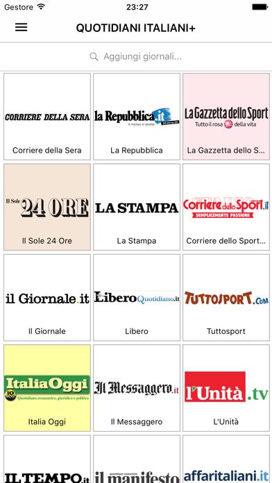 Giornali Italiani - Notizie immagine dello schermo