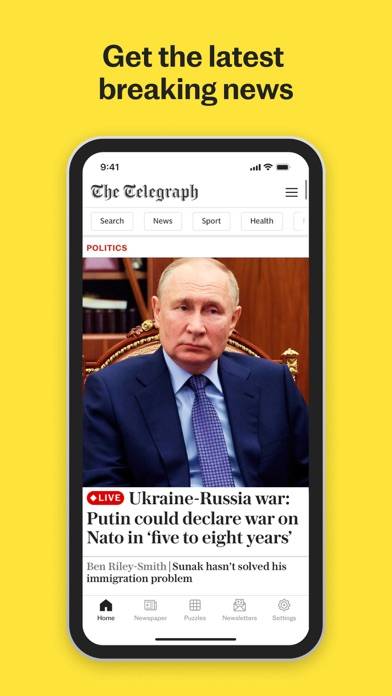 The Telegraph: UK & World News Captura de pantalla de la aplicación #1