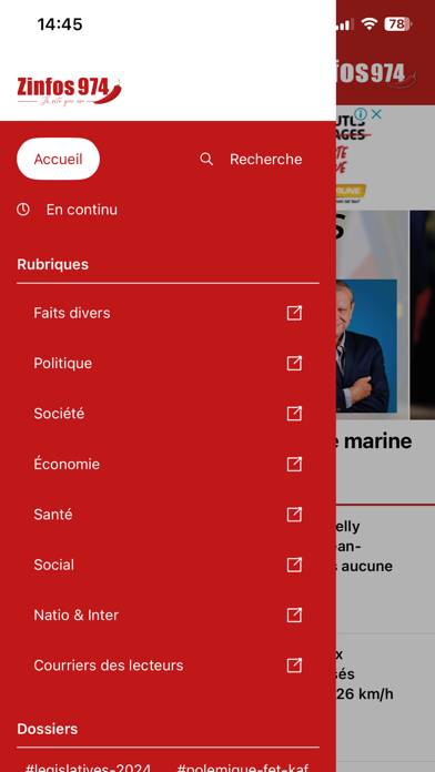 Zinfos974.com Capture d'écran de l'application