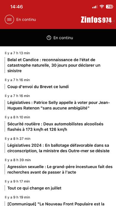 Zinfos974.com Capture d'écran de l'application