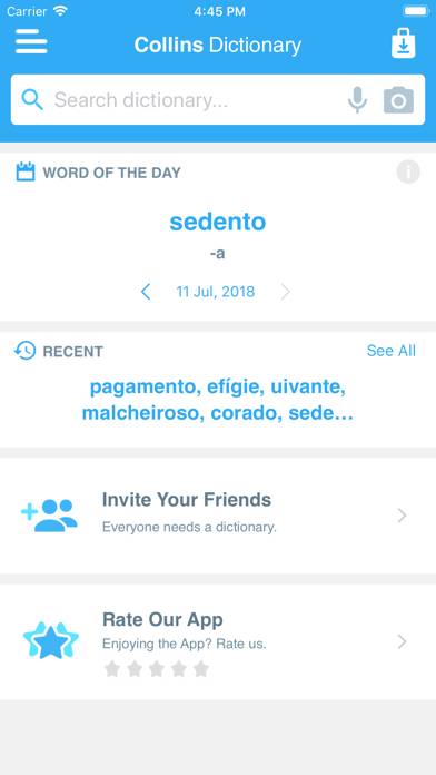 Collins Portuguese Dictionary App screenshot #1