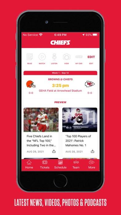 Kansas City Chiefs App-Screenshot #2
