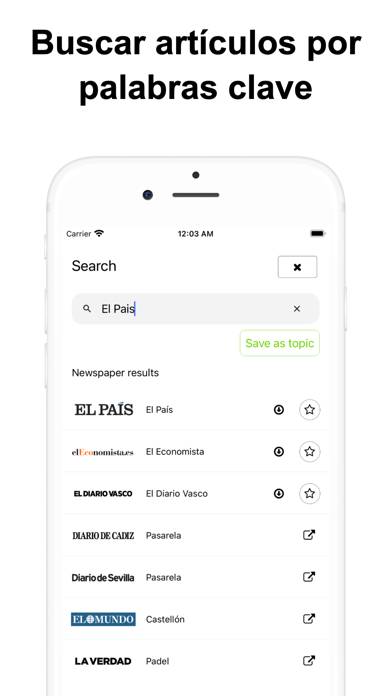 Noticias de última hora España App screenshot