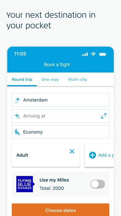 KLM Schermata dell'app #1