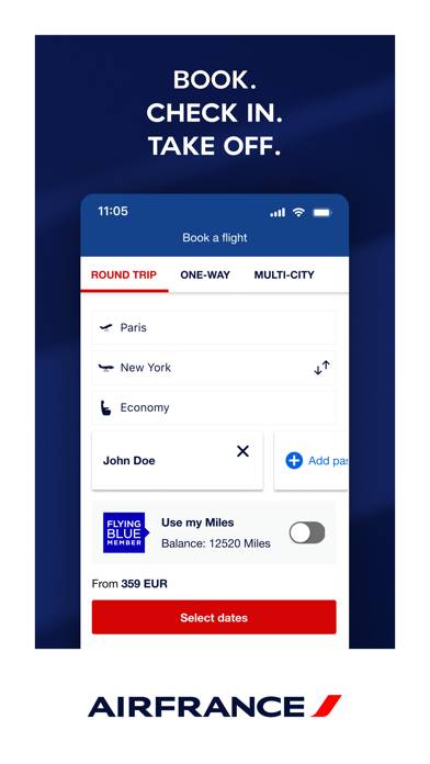 Air France App skärmdump #1