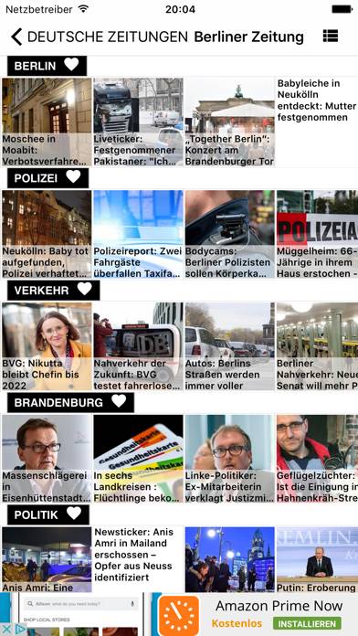 Deutsche Zeitungen - Nachricht captura de pantalla