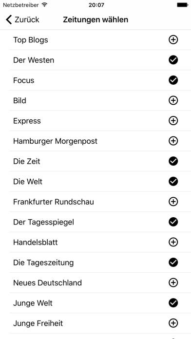 Deutsche Zeitungen App screenshot