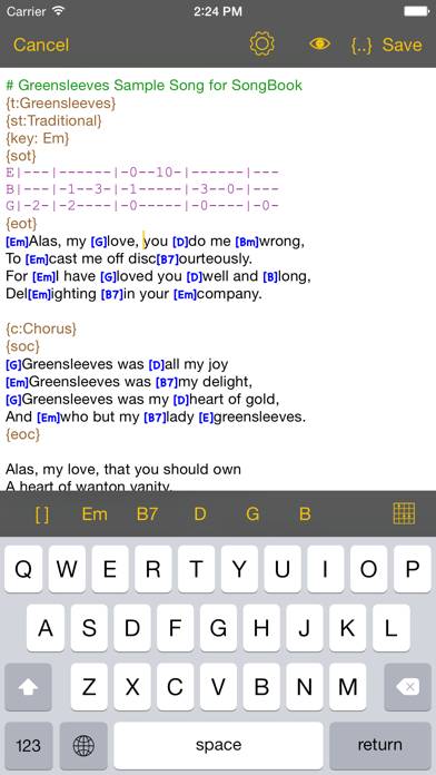 SongBook Chordpro Capture d'écran de l'application #3