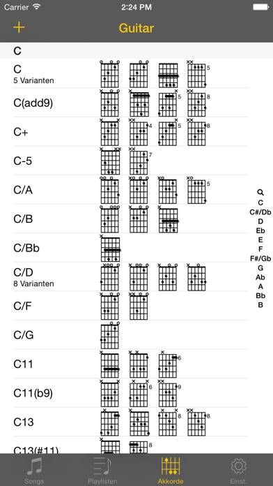 SongBook Chordpro App-Screenshot