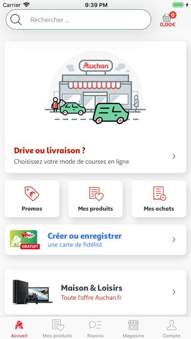 Téléchargement de l'application Auchan France