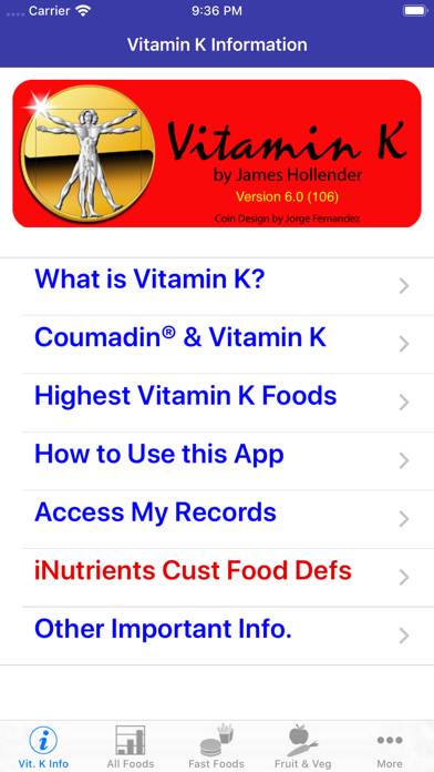 Vitamin K App screenshot #1