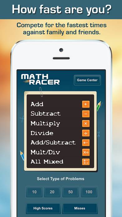 Math Racer Deluxe App screenshot #1