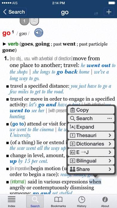 Oxford Dictionary of English. Captura de pantalla de la aplicación #2