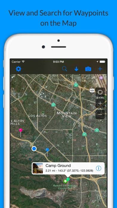 Map Points - GPS Location Storage for Hunting, Fishing and Camping with Map Area Measurement Bildschirmfoto