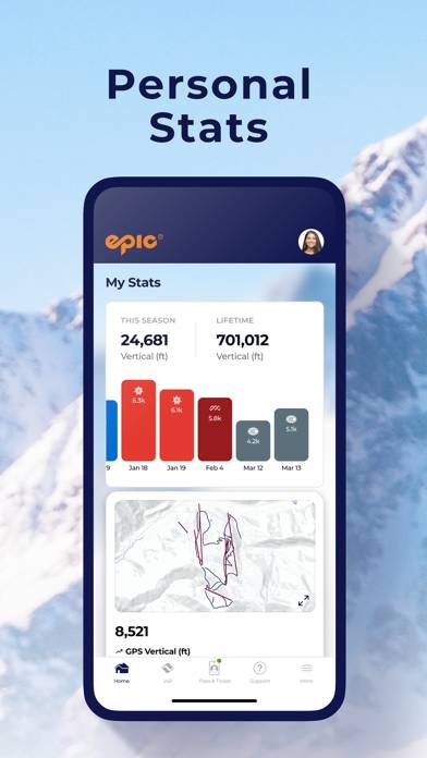 My Epic: Skiing & Snowboarding App screenshot