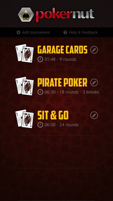 Pokernut Tournament Timer Schermata dell'app #1