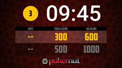 Pokernut Tournament Timer Capture d'écran de l'application #2
