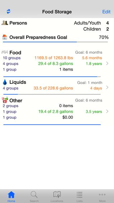 Home Food Storage Captura de pantalla de la aplicación #1