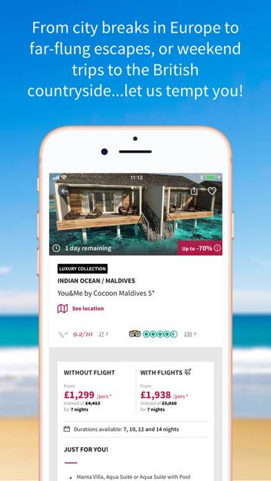 Voyage Prive:Holidays & Hotels Capture d'écran de l'application #4