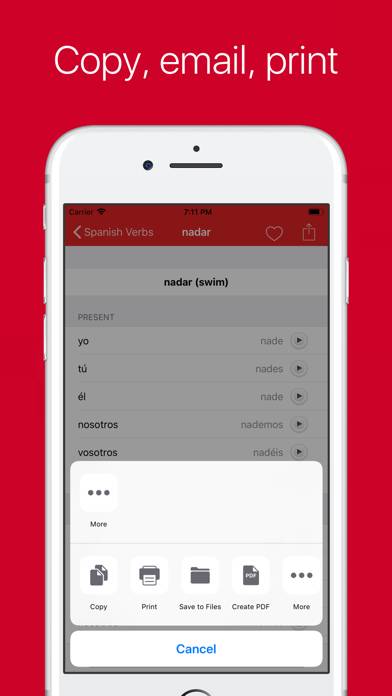 Spanish Verb Conjugator Pro Captura de pantalla de la aplicación #4