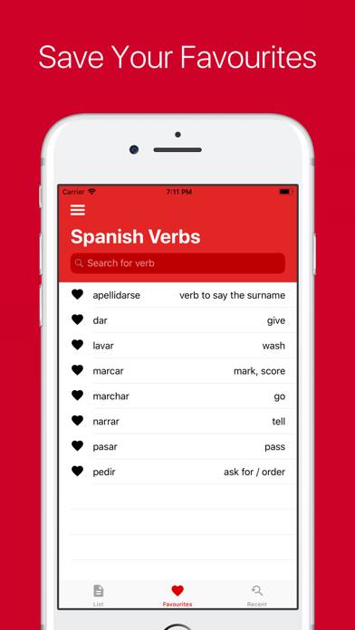 Spanish Verb Conjugator Pro Captura de pantalla de la aplicación #5
