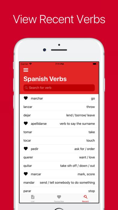 Spanish Verb Conjugator Pro Captura de pantalla de la aplicación #6