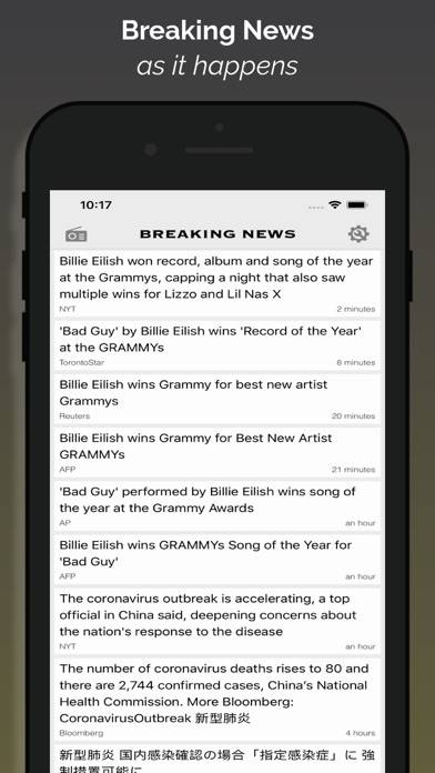 Breaking News App skärmdump