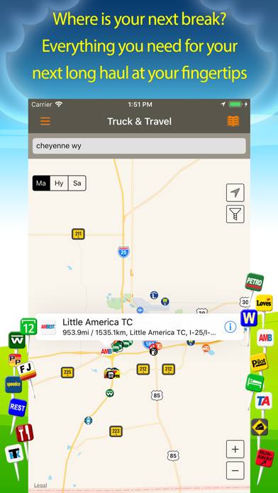 Truck Stops & Travel Plazas App screenshot #1