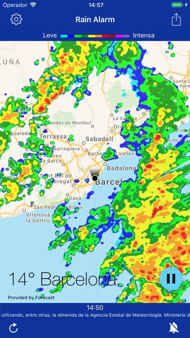 Rain Alarm Pro Weather Radar Captura de pantalla de la aplicación #1