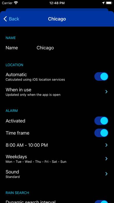 Rain Alarm Pro Weather Radar Captura de pantalla de la aplicación #6