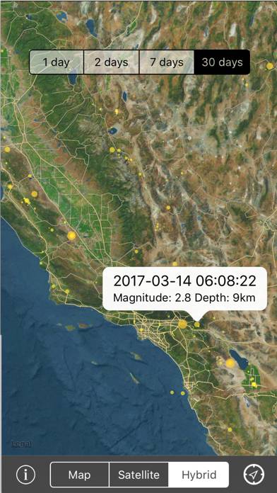 EQuakeMapPro App screenshot