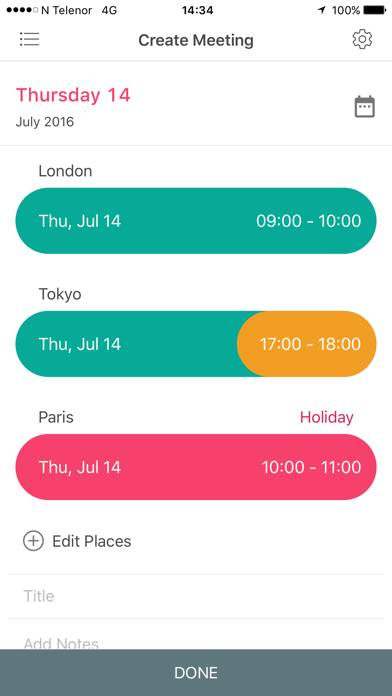 Meeting Planner by timeanddate Captura de pantalla de la aplicación #1