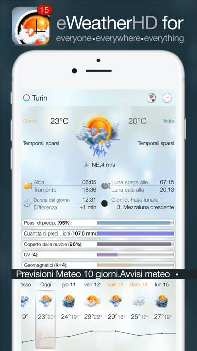 EWeather HD: красивая погода App screenshot #1