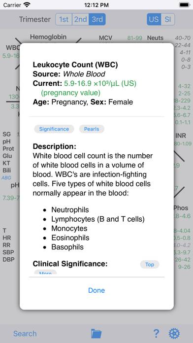 RH Medical Labs App screenshot