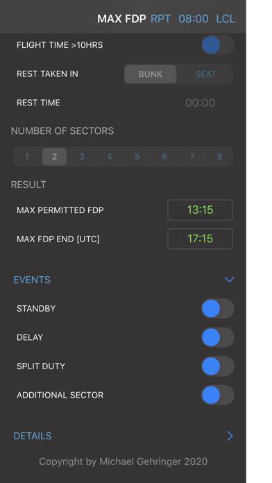 Max Flight Duty Period capture d'écran #2