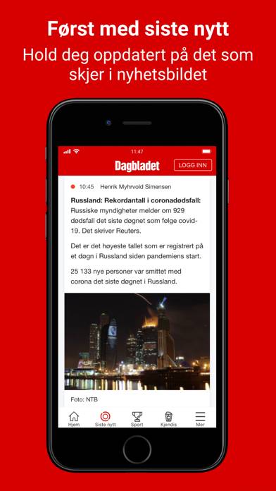 Dagbladet Nyheter App skärmdump