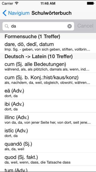 NavigiumSchulwörterbuch Latein Schermata dell'app #4