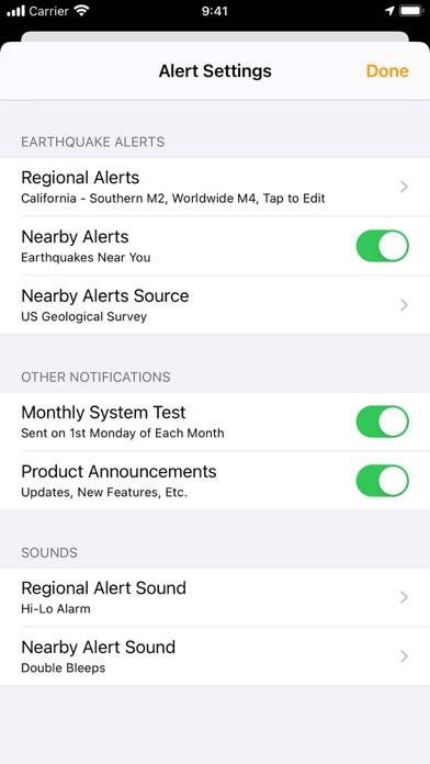QuakeFeed Earthquake Alerts Captura de pantalla de la aplicación #4