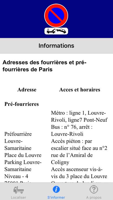 Fourriere Paris App screenshot #3