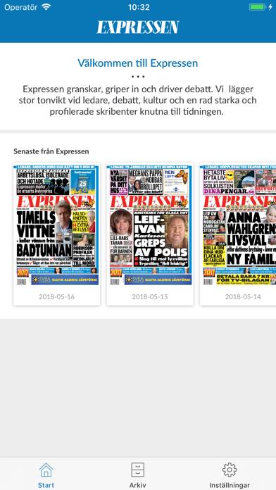 Expressen Tidning App skärmdump #1