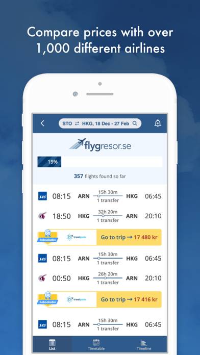 Flygresor.se App skärmdump #2
