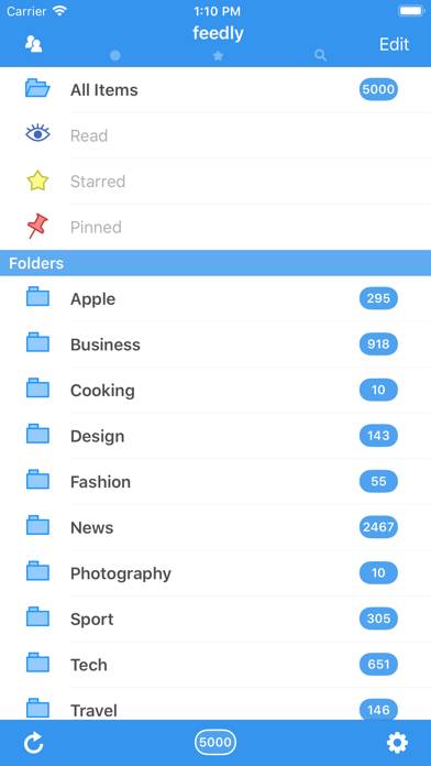 Sylfeed App skärmdump #1