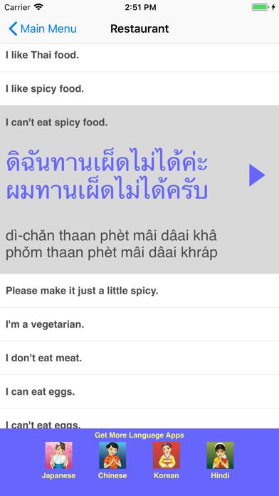 Speak Thai Travel Phrasebook App skärmdump #3
