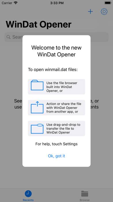 WinDat Opener App-Screenshot