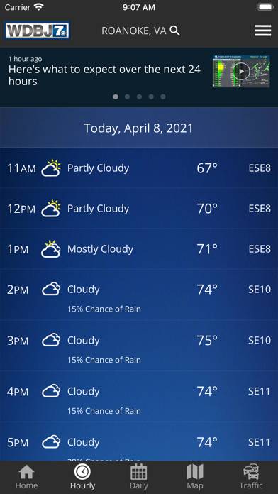 WDBJ7 Weather & Traffic App screenshot