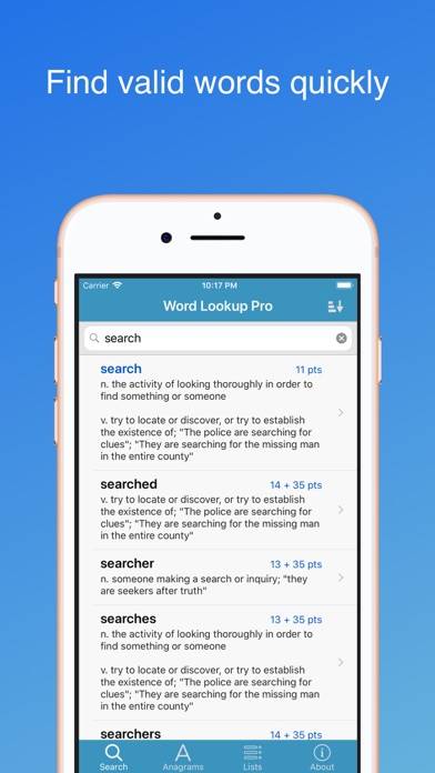 Word Lookup Pro App skärmdump #1