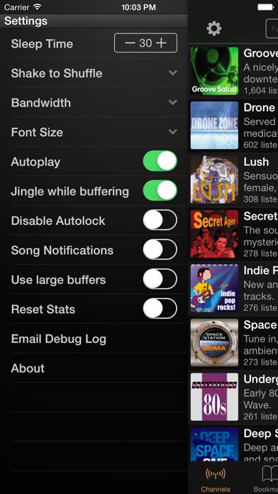 SomaFM Radio Player App-Screenshot #3