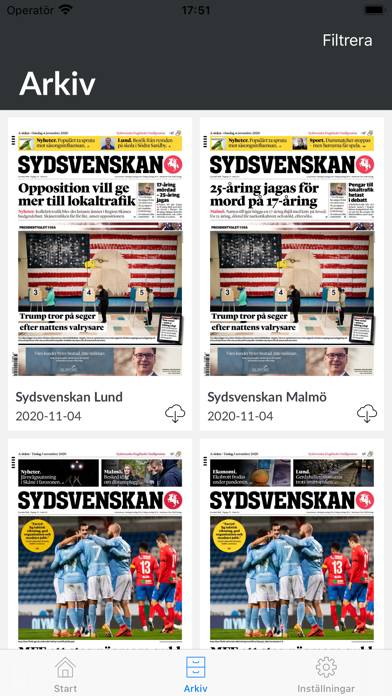 Sydsvenskan E-tidning App skärmdump #2